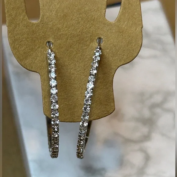#334 | Bling Hoop Earrings - Picture 1 of 5